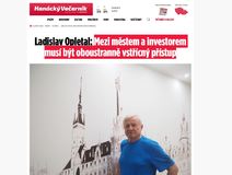 Článek o spolupráci města a investorů